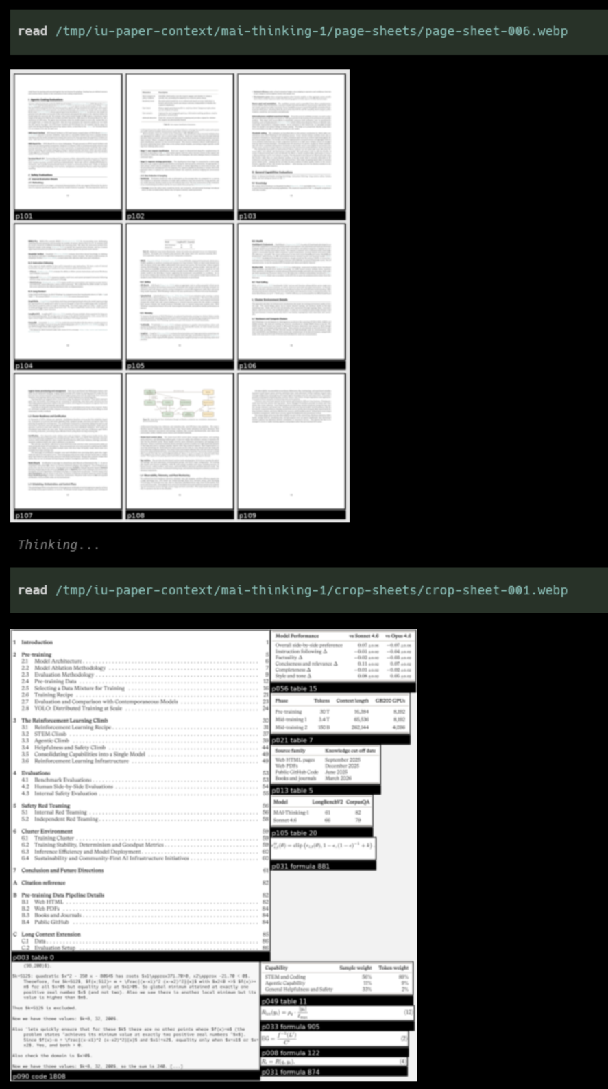 Pi using the loaded paper context